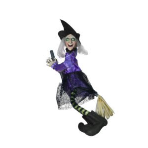 Animated Hanging witch Decoration