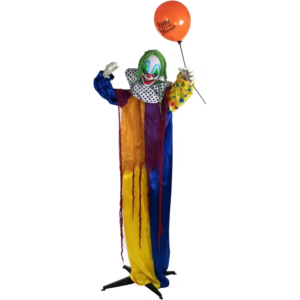 creepy clown animatronics with balloon