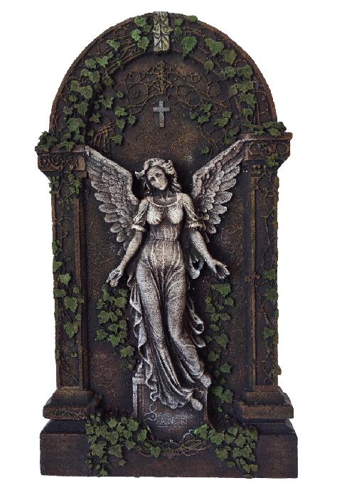 Angel carved tombstone