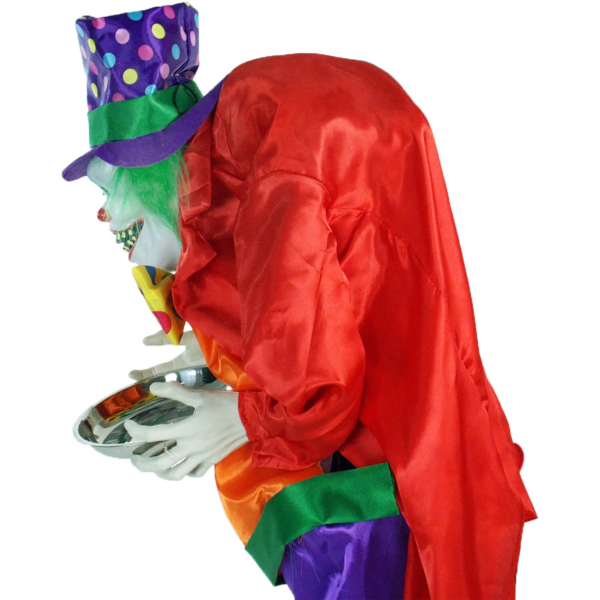 Life Size Scary Clown Holding Tray