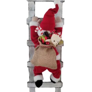 Santa Claus Climbing Ladder Decoration – Festive Santa Climbing Ladder for Christmas Display