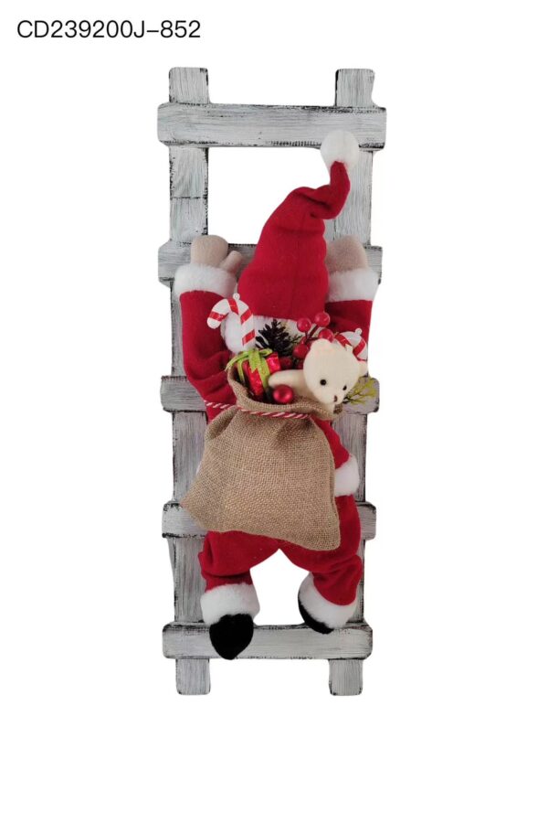 Santa Claus Climbing Ladder Decoration – Festive Santa Climbing Ladder for Christmas Display