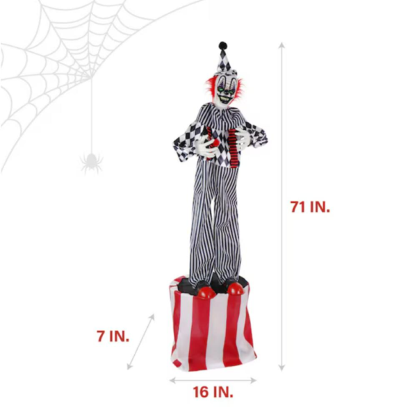 6FT Animated Clown on Stage animatronic